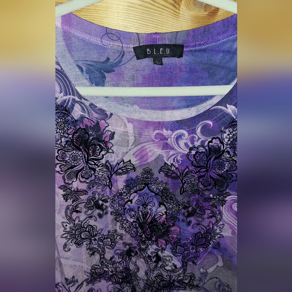B.L.E.U Blouse Women's Large - Picture 2 of 2